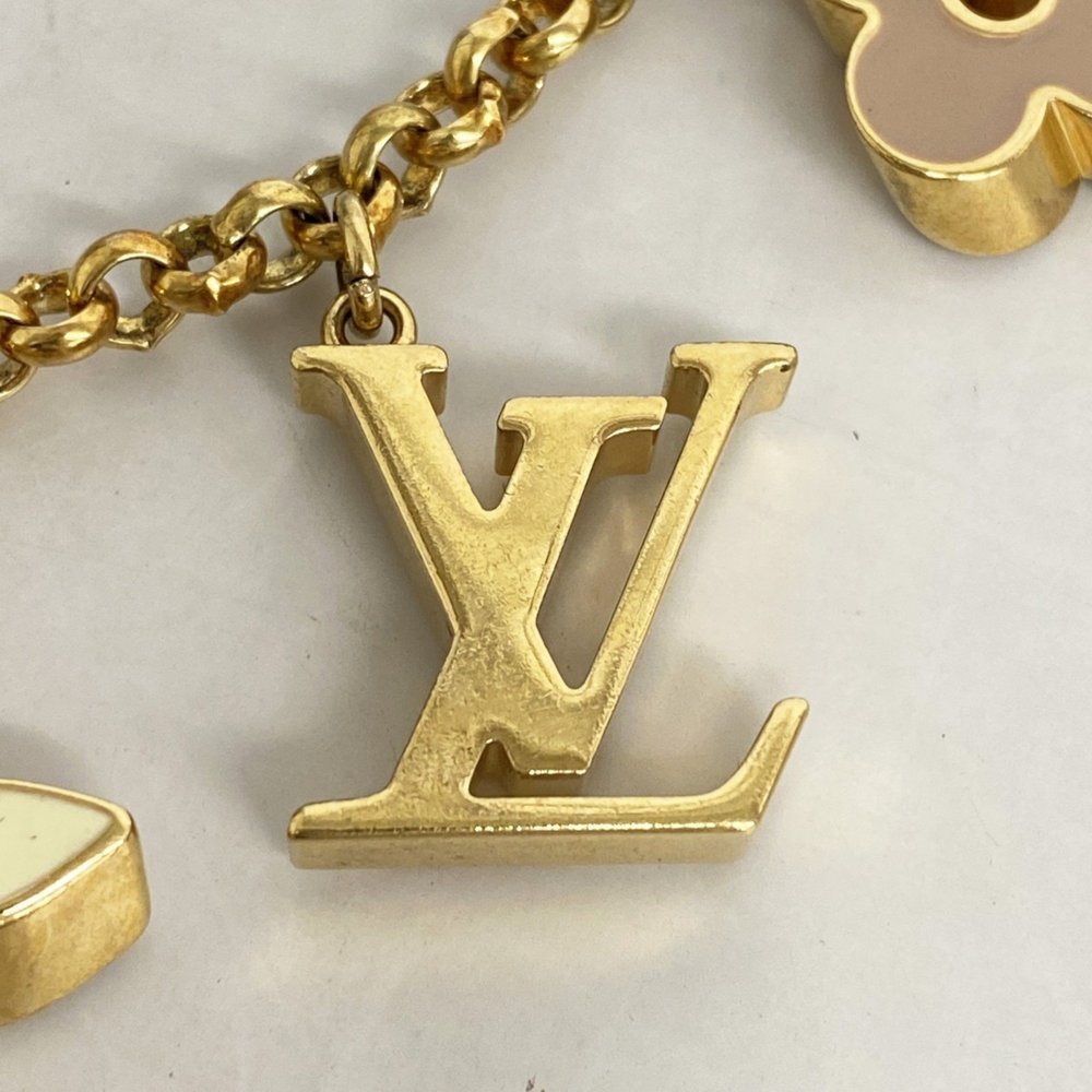 Louis Vuitton Fleur de Monogram Keychain M65111 Gold, Beige, White, Women's - Picture 3 of 6